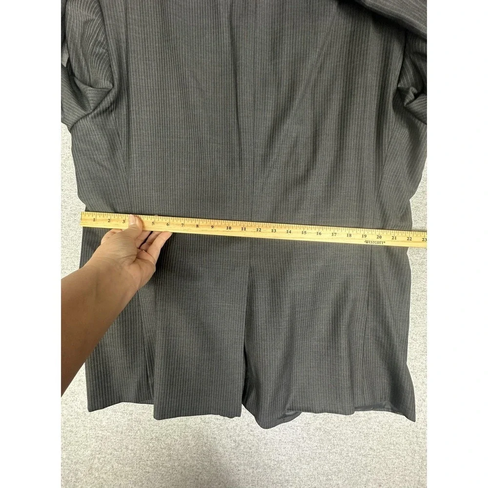 Ralph Ralph‎ Lauren Suit Jacket Mens 46R Gray Pinstripe 100% Wool Dillards 2B